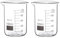 Rocwing Boro 3.3 Glass Graduated Measuring Beaker for Lab or Kitchen (2x100ml)
