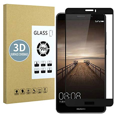 E-Hamii Protector de Pantalla Compatible con Huawei Mate 10[Negro],[Alta definición][Anti arañazos],Cristal Templado 3D,[Respuesta Sensible][Instalación sin Burbujas]