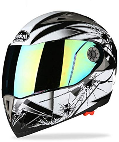 Motesen Caschi modulari per motocicletta con visiera parasole Casco per moto flip up Casco per moto a doppia lente Colore specchio Classico di sicurezza per casco integrale