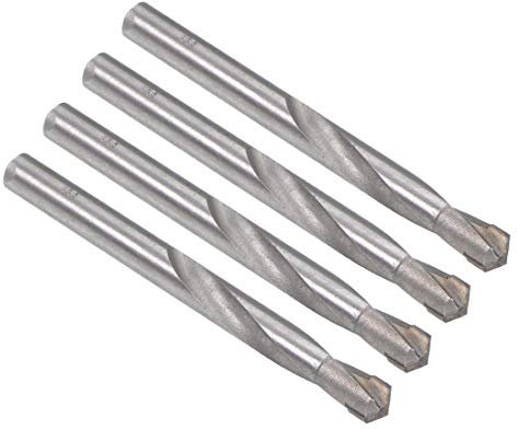 sourcing map 4 Stück Hartmetall Spiralbohrer Metallbohrer 8mm für Edelstahl Kupfer Aluminium Zinklegierung Legierung Eisen