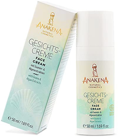 ANAKENA - Naturkosmetik | Gesichtscreme | Kurkuma, Bio-Guave und Bio-Algen-Extrakten und Coenzym Q10 | 50 ml | unisex