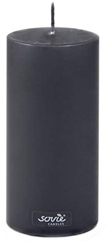 Mank Stumpenkerze Schwarz, Ø 70 x 200 mm - Brenndauer ca. 104 Stunden