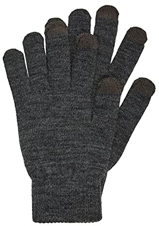 Vero Moda Women's Vmvilde Smartphone Fingergloves Noos Gloves, Dark Grey Melange, One Size UK