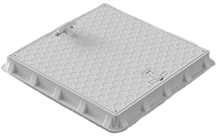 Uzman- Schachtabdeckung Klasse A15 begehbar Revisionsschacht Abdeckung (60x60cm) Schachtdeckel Kanaldeckel Garten Boden Entwässerungsschacht Gartenschacht mit Handgriff