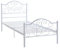 Vente-unique-Metallbett - 90 x 190 cm - Weiß - Leyna