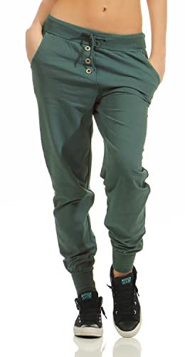 DANAEST Damen Sporthose lang (623) (M / 38, Khaki)