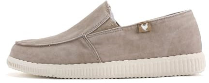WALK IN PITAS | WP150 Slip ON Washed | Mocasines de Hombre | Náuticos Casual | Zapatillas de Verano | Zapatos Casuales y Cómodos | Calzado de Pitas | Beige 41