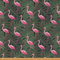 Flamingo Stoff Meterware Palmen Polsterstoff Hawaii Tropen Dekostoff Wilde Tiere Botanischer Stoff für Drinnen und Draußen Karikatur DIY Kunst Wasserdichter Stoff Rosa Grün 460 x 150 (HxB)