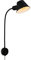 BRILONER Leuchten - Bettleuchte flexibel, Bettlampe verstellbar, Kippschalter, 1x E27 Fassung max. 10 Watt, inkl. Kabel, Schwarz, 55 cm, 2089-015