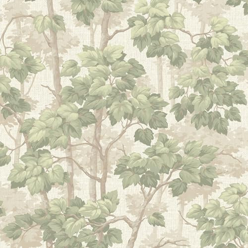 Belgravia Decor Giorgio Tree Green Wallpaper GB8115 - Italian Vinyl