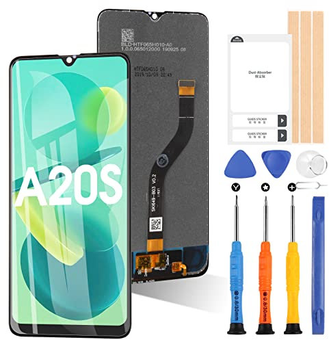 Bildschirm für Samsung Galaxy A20s A207 LCD Display Digitizer Assembly Ersatzglas Touchscreen mit Werkzeugen (schwarz, nicht für A20 et A20E)