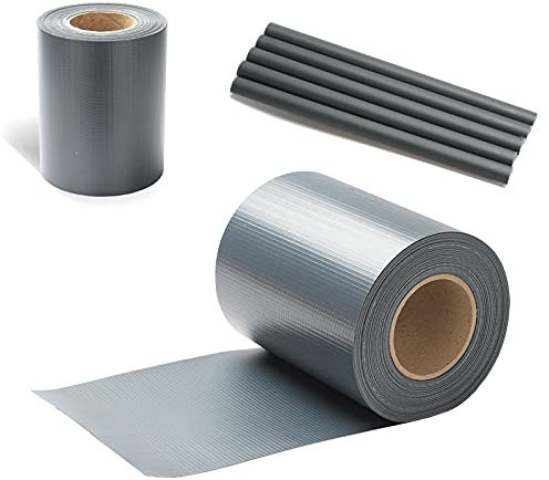 Joparri PVC Sichtschutzstreifen Gartenzaun 2er Set - 2 Rollen 50m x 19cm Stabmattenzaun mit 80 Clips Balkon Wasser- & Winddicht Sichtschutz - Anthrazit