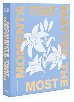 Printworks Moments that Matter the Most - Fotoalbum 4x6 - Elegantes Himmelblaues Couchtischbuch für Fotos & Notizen - 30-seitiges großes Erinnerungsbuch - durchdachte Geschenkidee - Blau