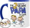 Cupdarling® Mug Papa avec 1-3 Enfants Personnalisé - La Plus Belle Raison D'Être Papa - Tasse pour Papa - Cadeau Anniversaire Papa - Fête Des Pères - 330 mL Céramique