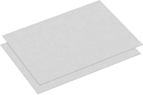 sourcing map Hoja de aluminio 1060, placa de aluminio rectangular de 300 mm x 200 mm, 1 mm de grosor, con película protectora, 2 unidades