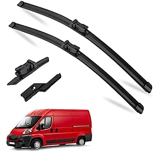 Scheibenwischer, Auto-Wischerblätter, für Citroen, für Relais, für Jumper 2006–2013, Windschutzscheiben-Frontscheiben-Zubehör, 26+22 LHD RHD-Wischerblätter (Farbe: 26 22), 26 22