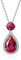 YONVUN Tropfen Anhänger Kette Damen Kristall Diamant Edelstein Halskette Träne ovale Birne Zirkon Geburtsstein Rubin Smaragd Saphir Silber Schmuck Set Geschenk für Mutter Frau Freundin Tochter