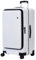 TydeCkare 29 Zoll 40 * 37 * 77 cm, 113 l, aufgegebenes Aluminiumgepäck mit seitlicher Öffnung, 360°-Universalräder, Leichter Hartschalen-Koffer aus ABS + PC mit TSA-Schloss, Weiß