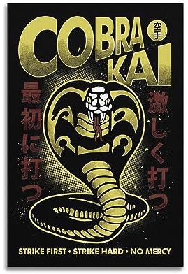 VZRSQZK Cobra Kai Poster, dekoratives Gemälde, Leinwand, Wandposter und Kunstdruck, modernes Familienschlafzimmer-Dekor-Poster, 20 x 30 cm