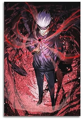 VZRSQZK Poster, Motiv: Anime Mantra kehrt zu Gojo Satoru zurück, dekoratives Gemälde, Leinwand, Wandposter und Kunstdruck, modernes Familienschlafzimmer-Dekor-Poster, 20 x 30 cm
