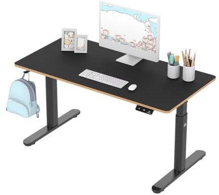 ULTRADESK - Pulsar Kinderschreibtisch Höhenverstellbar - Höhenverstellbarer Schreibtisch - 120x60x55-81cm - Computertisch für 2 Monitore - für Kinderzimmer, Jugendzimmer - Schwarz