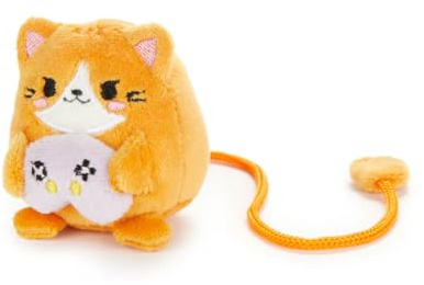 Balvi Lesezeichen Fluffy Kawaii Gamer Farbe Orange Flauschig weiche Gamer-Katze Polyester