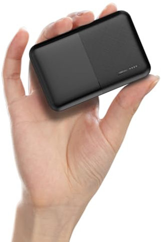 Small Power Bank, 10000 mAh Portable Phone Charger 5V/2.4 A Heated Vest/Jacket Battery Packs, Dual USB Outputs with LED Display Powerbank Compatible for iPhone Andriod iPad ect. (Black)