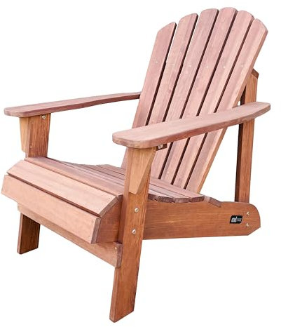 AXI Carmen Adirondackstuhl aus Holz in Braun | Gartenstuhl/Loungestuhl/Adirondack Stuhl/Chair aus Holz für 1 Person mit Armlehnen & hoher Rückenlehne | 90,5 x 78,4 x 93 cm