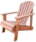 AXI Carmen Adirondackstuhl aus Holz in Braun | Gartenstuhl/Loungestuhl/Adirondack Stuhl/Chair aus Holz für 1 Person mit Armlehnen & hoher Rückenlehne | 90,5 x 78,4 x 93 cm.