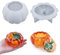 Moules en silicone en forme de citrouille - Boîte de rangement avec couvercle - Boîtes de conservation d'Halloween - Moules en silicone 3D - Pour Halloween, fête, bricolage, artisanat (feuillage)