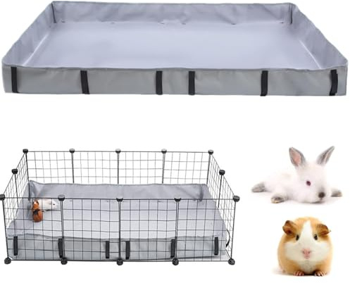 bangminda Wasserdicht Oxford-Stoff Lebensraum für Meerschweinchen Haustierkäfig(Käfig Nicht enthalten) Waschbar PIPI Pad für Käfige Kaninchen Meerschweinchen Kleintiere Bettwäsche Käfige Liner (Grau)