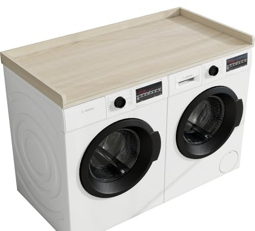 Vomavex Cubierta para lavadora y secadora, 54 pulgadas de ancho x 27.5 pulgadas de profundidad, fundas para lavadora y secadora para la parte superior para organización de lavandería, estantes de
