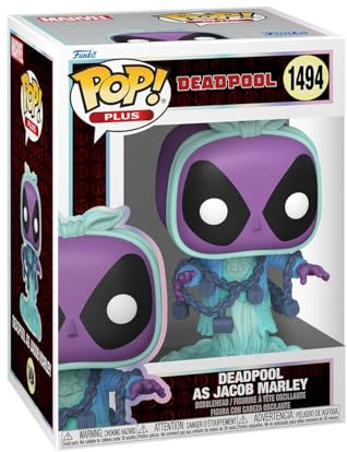 Funko POP! Plus: Literary Classics - Deadpool Ghost of Christmas Past | Official Superheroes Merch - Collectable Vinyl Figurine for Shelf Display - Birthday Gift Idea for Fans and Collectors