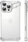UZEUZA Frameless Hülle Metall für iPhone 16 Pro, Handyhülle Rahmenlose Minimalistischen Design, Schutzhülle Kameraschutz,Aluminium Schale Dünn Slim Aesthetic Bumper Stoßfeste Case,Titan Silber