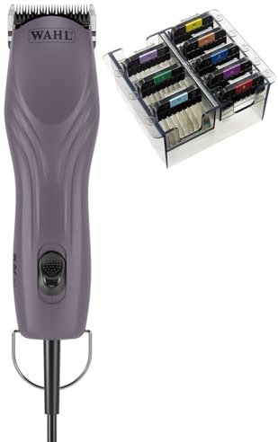 Agrarzone Edition Wahl KM10+ Hundeschermaschine mit Aufsteckkamm-Set - Profi Schermaschine Hund & Katze - Für Groomer & Tierärzte - Leise & vibrationsarm