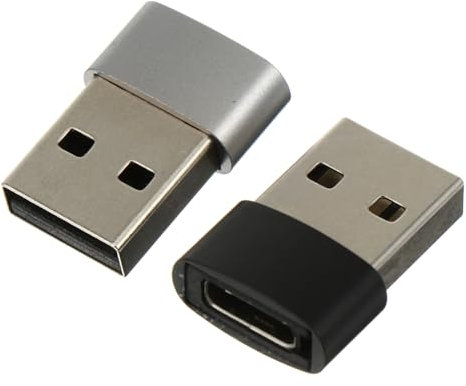 FELTECHELECTR 2pcs Usb to Type-c Adapter Connector for Fast Charging and Data Compatible Phones Portable Hard Drives