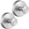flintronic 2 Stück Silber Wandhaken, Saugnapf Haken, Saugknöpfe Saugnäpfe, Handtuchhaken Bademantelhaken Ohne Bohren, Extra Stark Badezimmer Haken, Edelstahl Wasserdicht Saughalter, Handtuchhaken