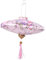 DOITOOL Farol Colgante De Seda Decorativo Exterior Linterna Vintage 12 Pulgadas Rosa Pálido Ideal Decoración