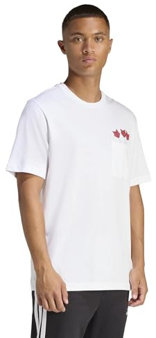 adidas Men's Novelty Dart Graphic T-Shirt, White, L