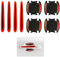 8 Pcs Car Door Handle Protectors, Auto Handle Film, Universal 3D Carbon Fiber Scratch Protectors, Reflective Door Handle Cup Protector Stickers, Scratch Guard for Cars, Trucks, and Motorcycles (Red)