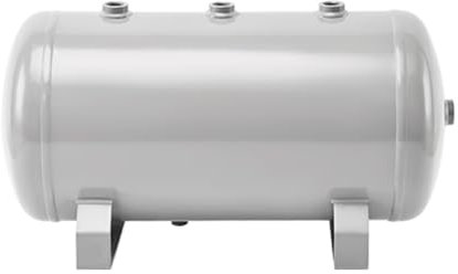 Réservoir de compresseur d'air en acier robuste avec manomètre et vanne de vidange pour un refroidissement et un filtrage de l'air efficaces