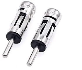 JZK Lot de 2 adaptateurs standard DIN mâle vers femelle ISO pour antenne de voiture, connecteur ISO vers DIN pour radio audio FM de véhicule