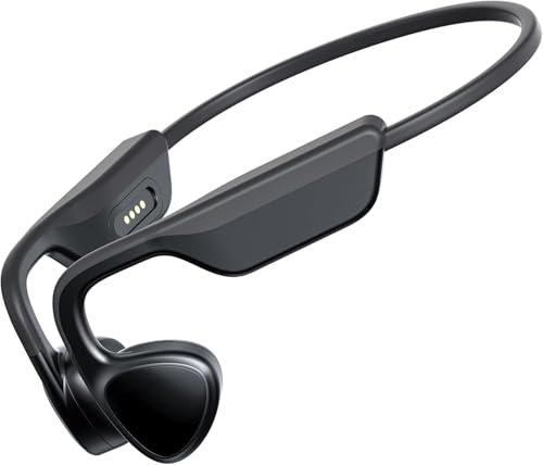 Mozone Bone Conduction Headphones,Open-Ear Bluetooth 5.3 Wireless, IPX7 Waterproof Sport Earphones with 12H Playtime & Magnetic Fast Charge, Secure Fit for Running, Cycling, Hiking,Gym