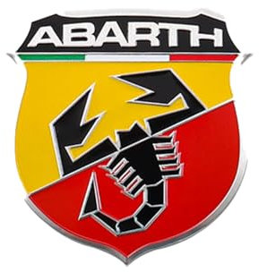 ELNas Adesivo con Emblema per Auto Abarth 500 Punto Stilo Ducato, Adesivo Decorativo con Logo, Lettere, Accessori Decorativi per Auto
