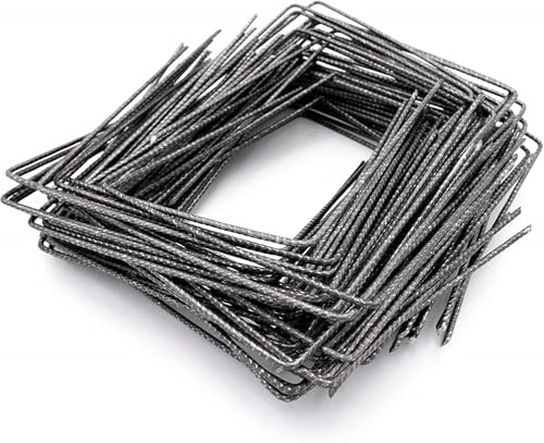 Paladian Lot de 100 Agrafes de Fixation pour Toiles de Paillage 20x20x20 cm - Épaisseur 4 mm - Acier Anti-Rouille - Embouts Biseautés - Fixation Solide et Utilisation Polyvalente - Marque Française