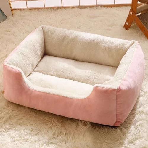 XXIUDEE Hundebett Medium Hundesofa-Bett Haustierkissen-Polster Hundehaus | 80*60*15cm, orthopädisches, Anti-Angst, weiches warmes, quadratisches, rutschfester Unterseite, für Kätzchen und Welpen