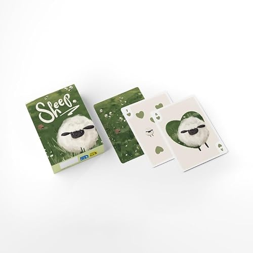 Puckator Schaf, Standard-Spielkartendeck – Karten-Set aus Großbritannien – Reise-Brettspiele für Erwachsene, Pokerbrücke, Canasta, Kinder-Kartenspiel, 3–5, 4 Jahre