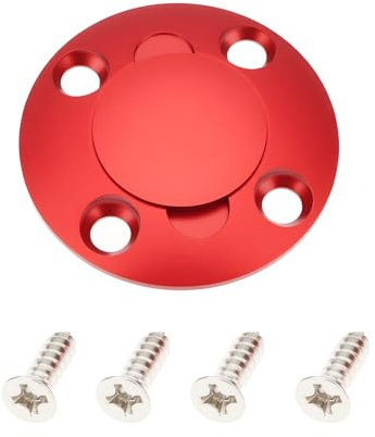 SG Store RC Airplane Oil Tank Plug Dot Cap Alloy Round Fuel Filler for Methanol and Gasoline Pipes,Red
