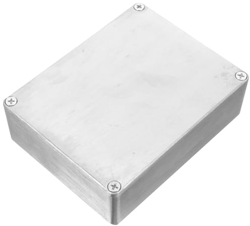 Silber Gitarrenpedalkoffer für Effektpedale, Aluminium | Aluminiumgehäuse, Schlichtes Design, für Live Auftritte und Zuhause, Stabile Klangqualität