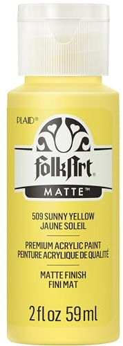 FolkArt Acrylic Paint in Assorted Colors (2 oz), 509, Sunny Yellow